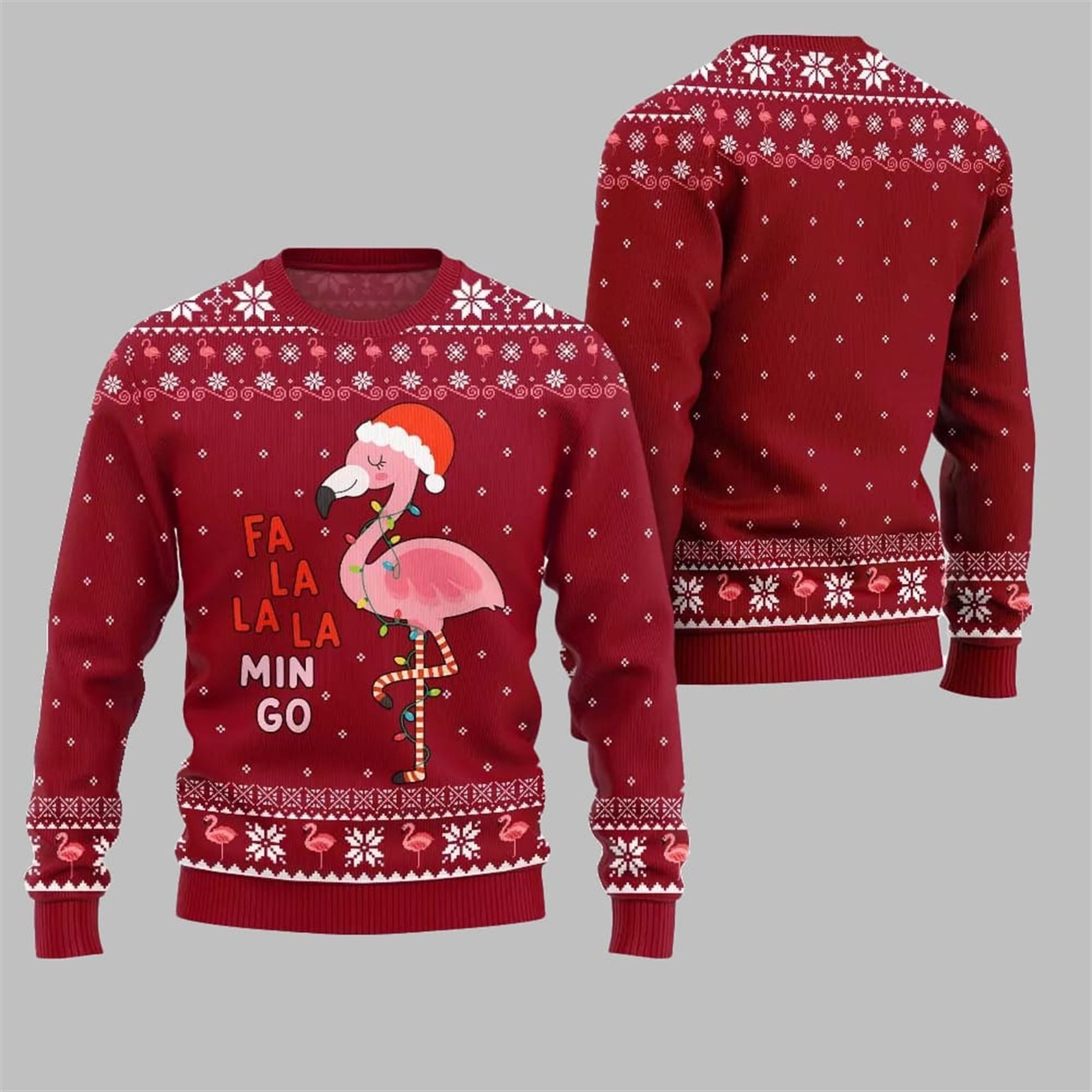 2026 Christmas Fala Mingo Flamingo Sweater - Moonbestprint
