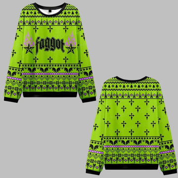 2026 Christmas Faggot Pride Ugly Christmas Sweater - Moonbestprint