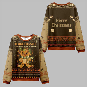 2026 Christmas Festive & Frazzled Ugly Sweater - Moonbestprint