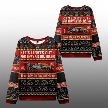 2026 Christmas Festive Lights Out Racing Ugly Sweater - Moonbestprint