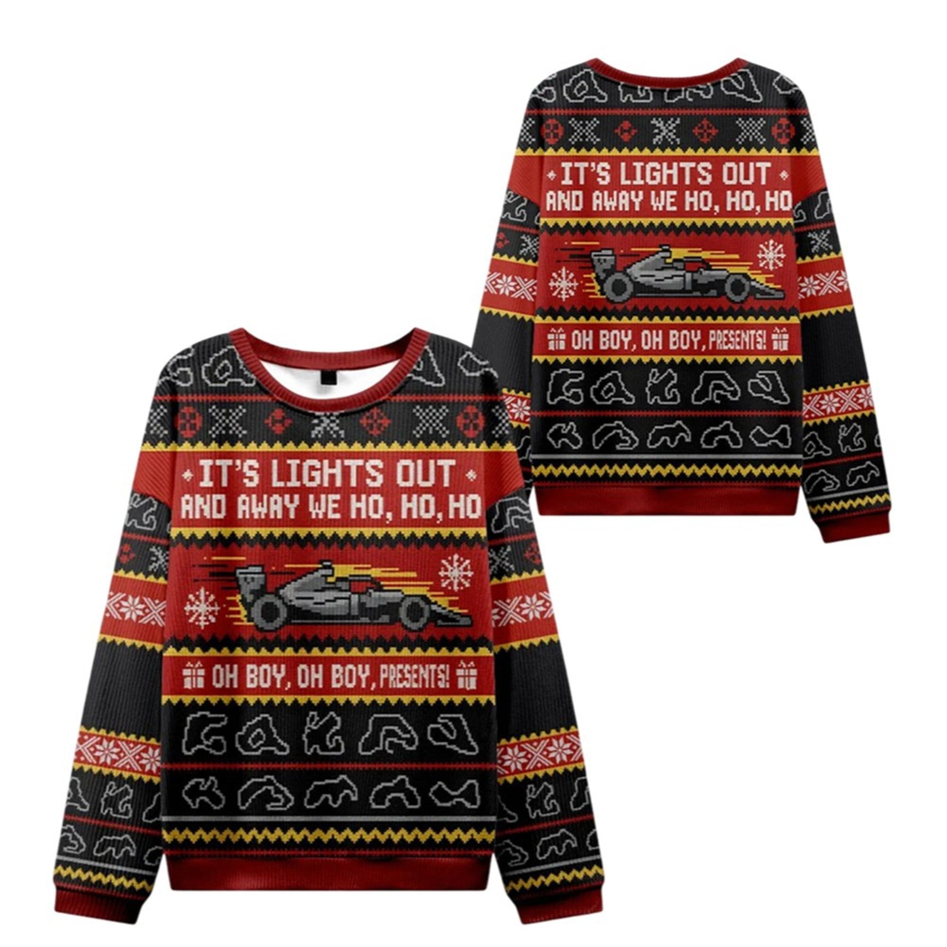 2026 Christmas Festive Lights Out Racing Ugly Sweater - Moonbestprint