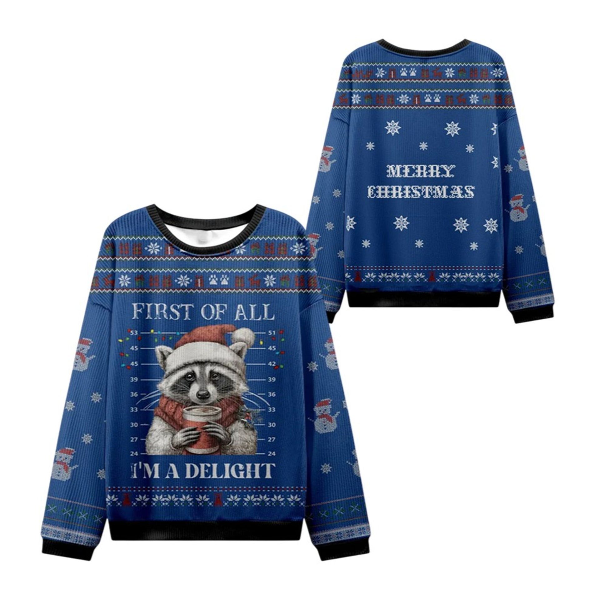 2026 Christmas First Of All I'm A Delight Ugly Sweater - Moonbestprint