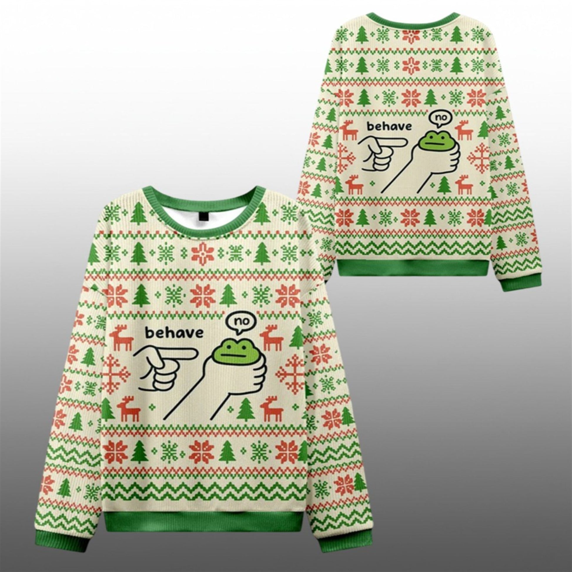 2026 Christmas Focused Samurai Frog Ugly Sweater - Moonbestprint