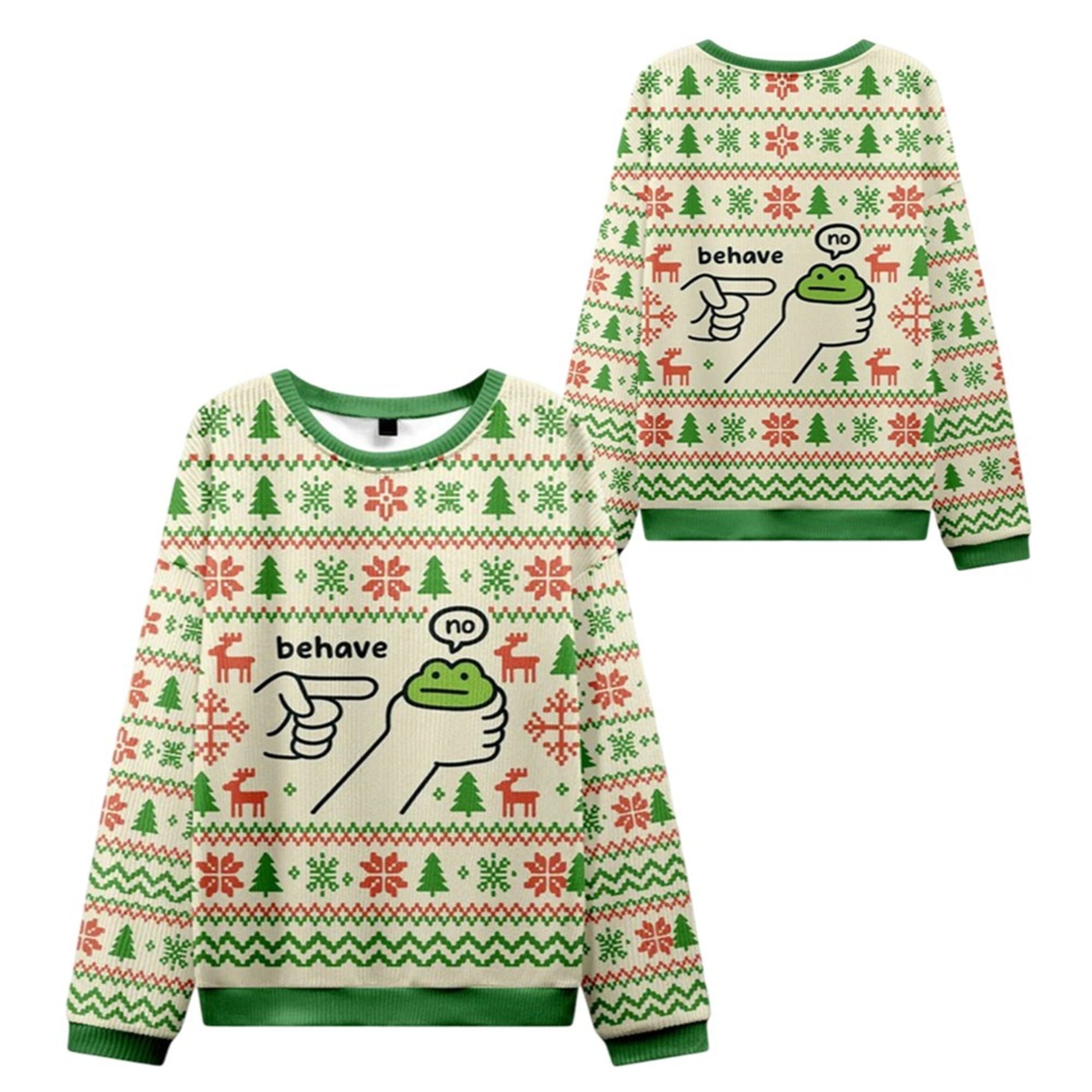 2026 Christmas Focused Samurai Frog Ugly Sweater - Moonbestprint