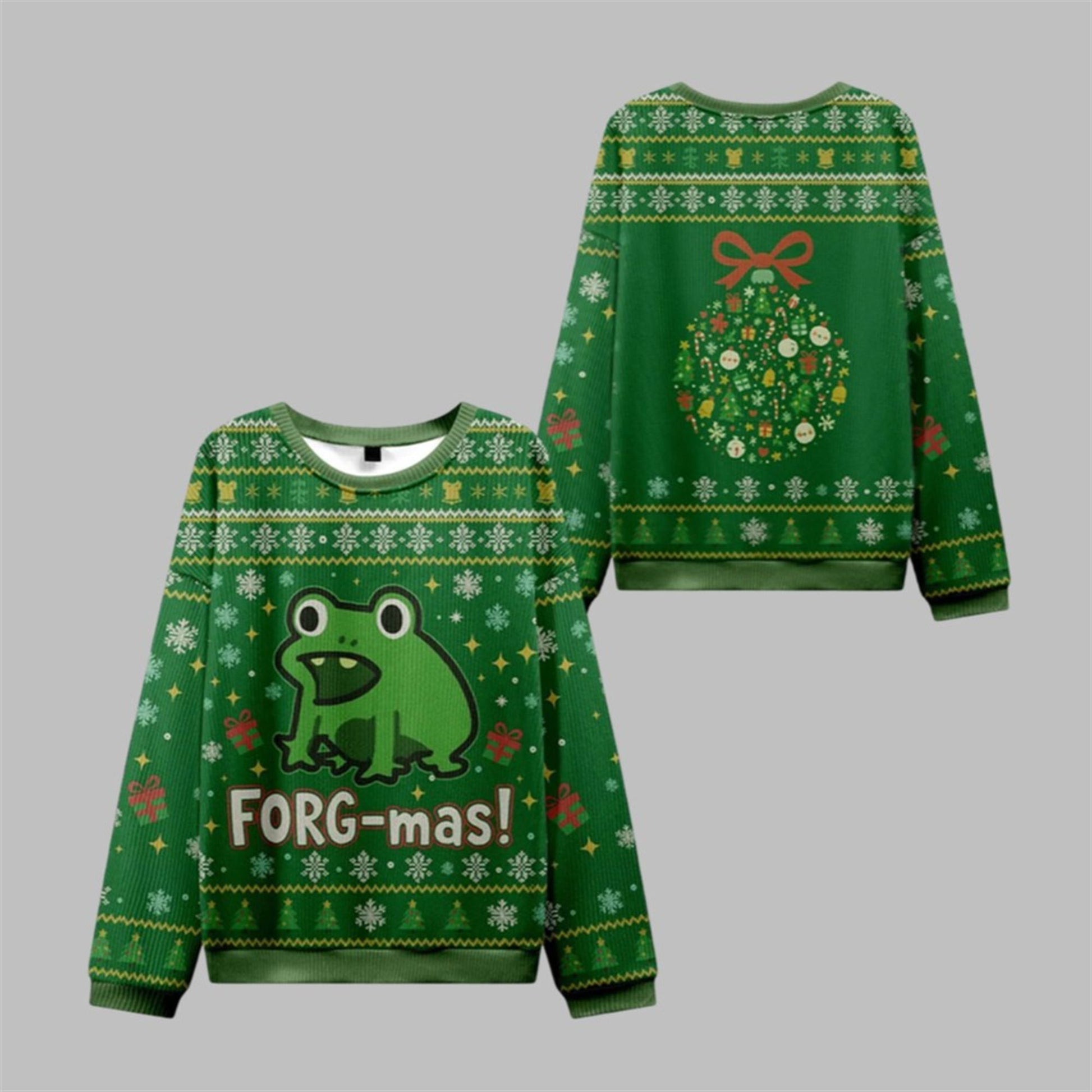 2026 Christmas Frog-mas Ugly Christmas Sweater - Moonbestprint
