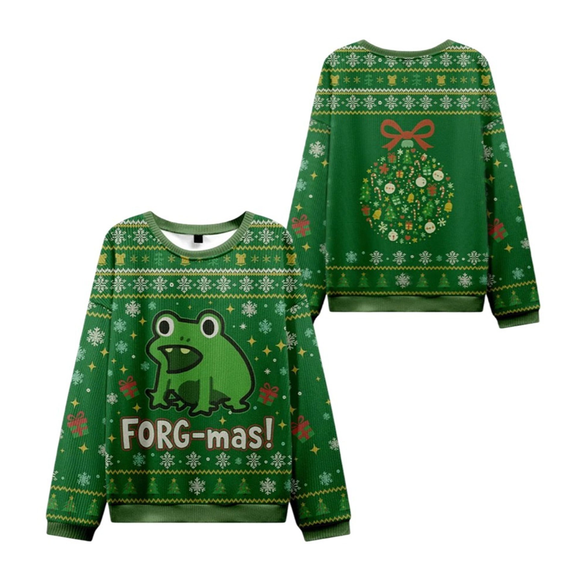 2026 Christmas Frog-mas Ugly Christmas Sweater - Moonbestprint