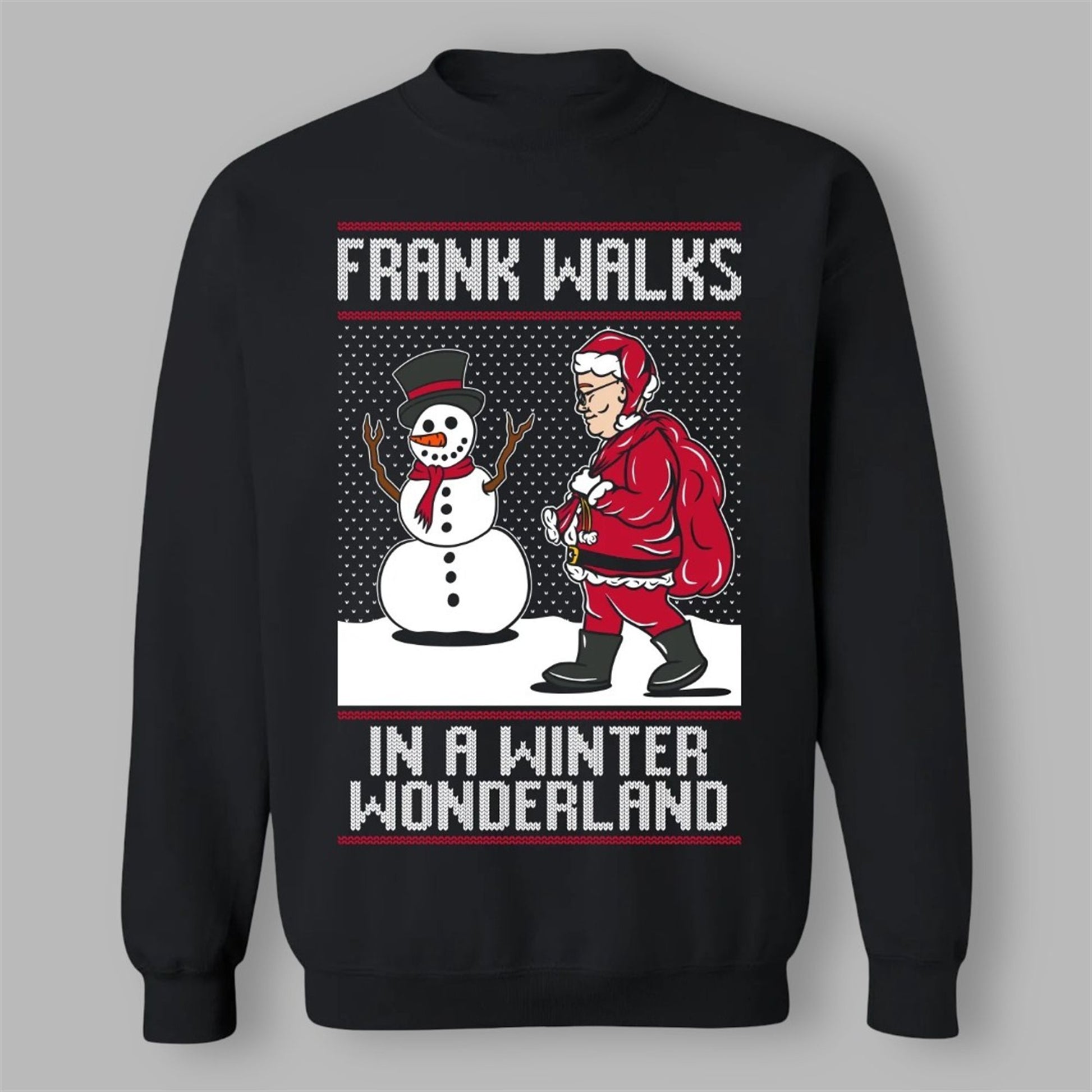 2026 Christmas Frank Walks Wonderland Ugy Sweater - Moonbestprint