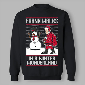 2026 Christmas Frank Walks Wonderland Ugy Sweater - Moonbestprint
