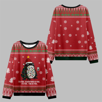 2026 Christmas Frog Everything Is Fine Ugly Sweater - Moonbestprint