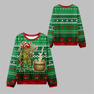 2026 Christmas Frog Making Soup Ugly Sweater - Moonbestprint