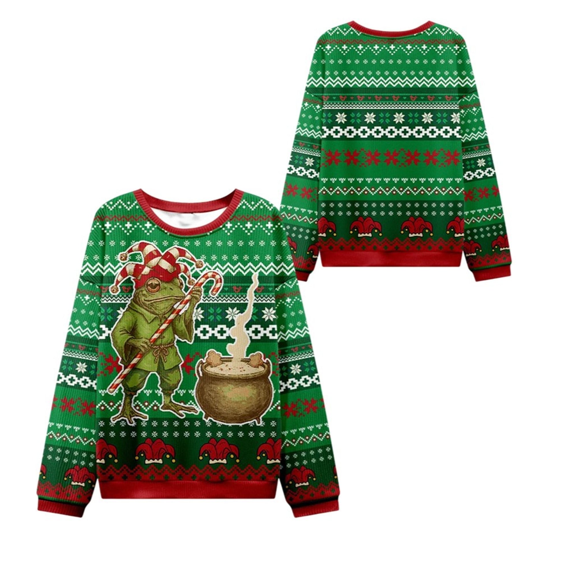 2026 Christmas Frog Making Soup Ugly Sweater - Moonbestprint