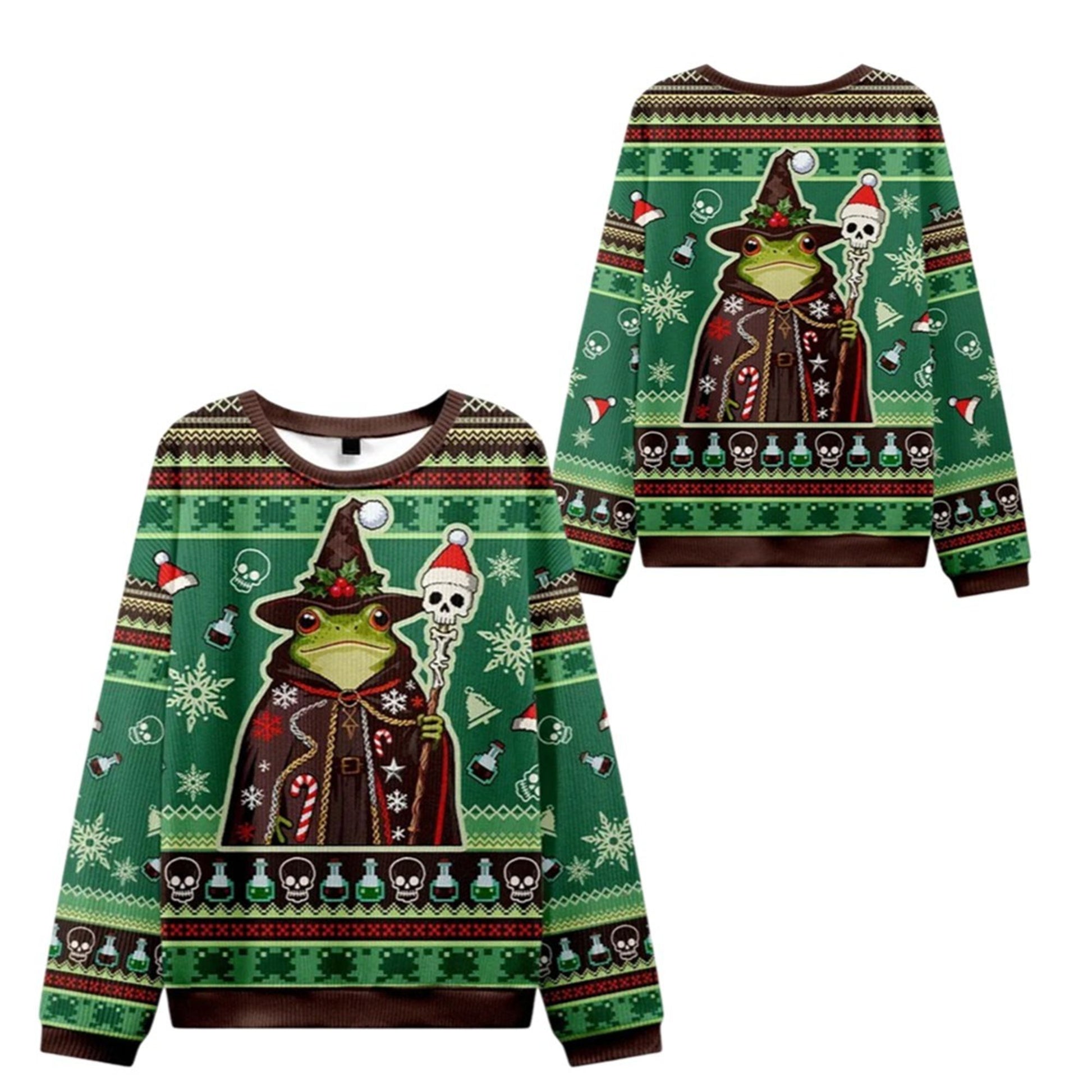 2026 Christmas Frog Wizard Ugly Sweater - Moonbestprint