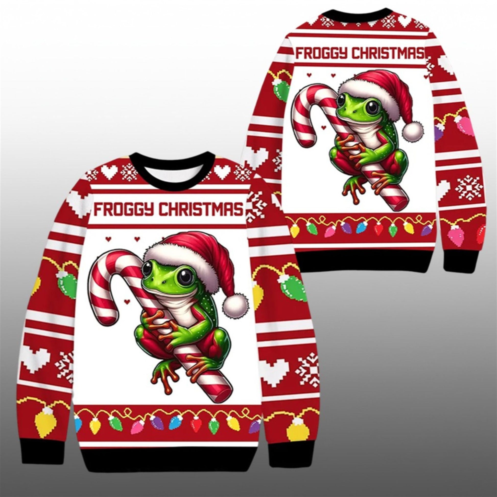 2026 Christmas Froggy Christmas Ugly Sweater - Moonbestprint