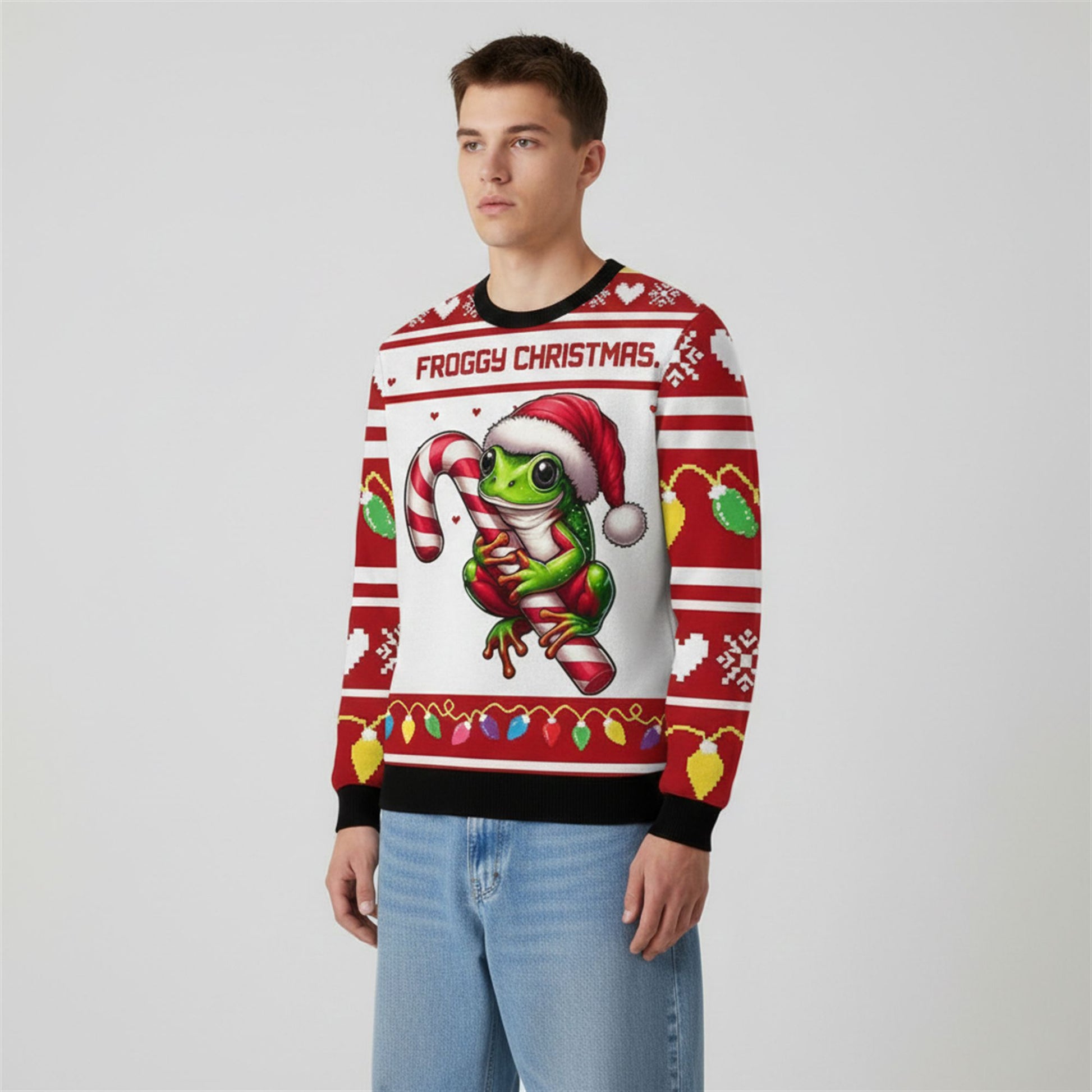 2026 Christmas Froggy Christmas Ugly Sweater - Moonbestprint
