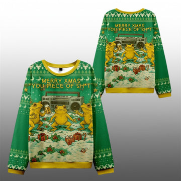 2026 Christmas Froggy Xmas Mayhem Ugly Sweater - Moonbestprint
