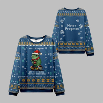 2026 Christmas Frogmas Mischief Ugly Sweater - Moonbestprint