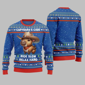 2026 Christmas Funny Capybara Ugly Christmas Sweater - Moonbestprint