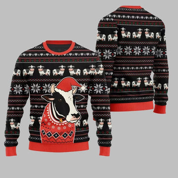 2026 Christmas Funny Cow Ugly Christmas Sweater - Moonbestprint