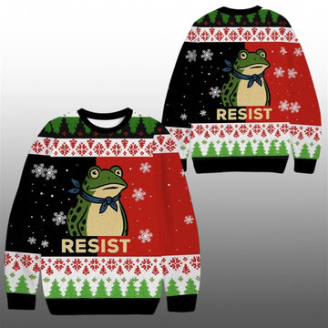 2026 Christmas Funny Frog Resist Ugly Sweater - Moonbestprint