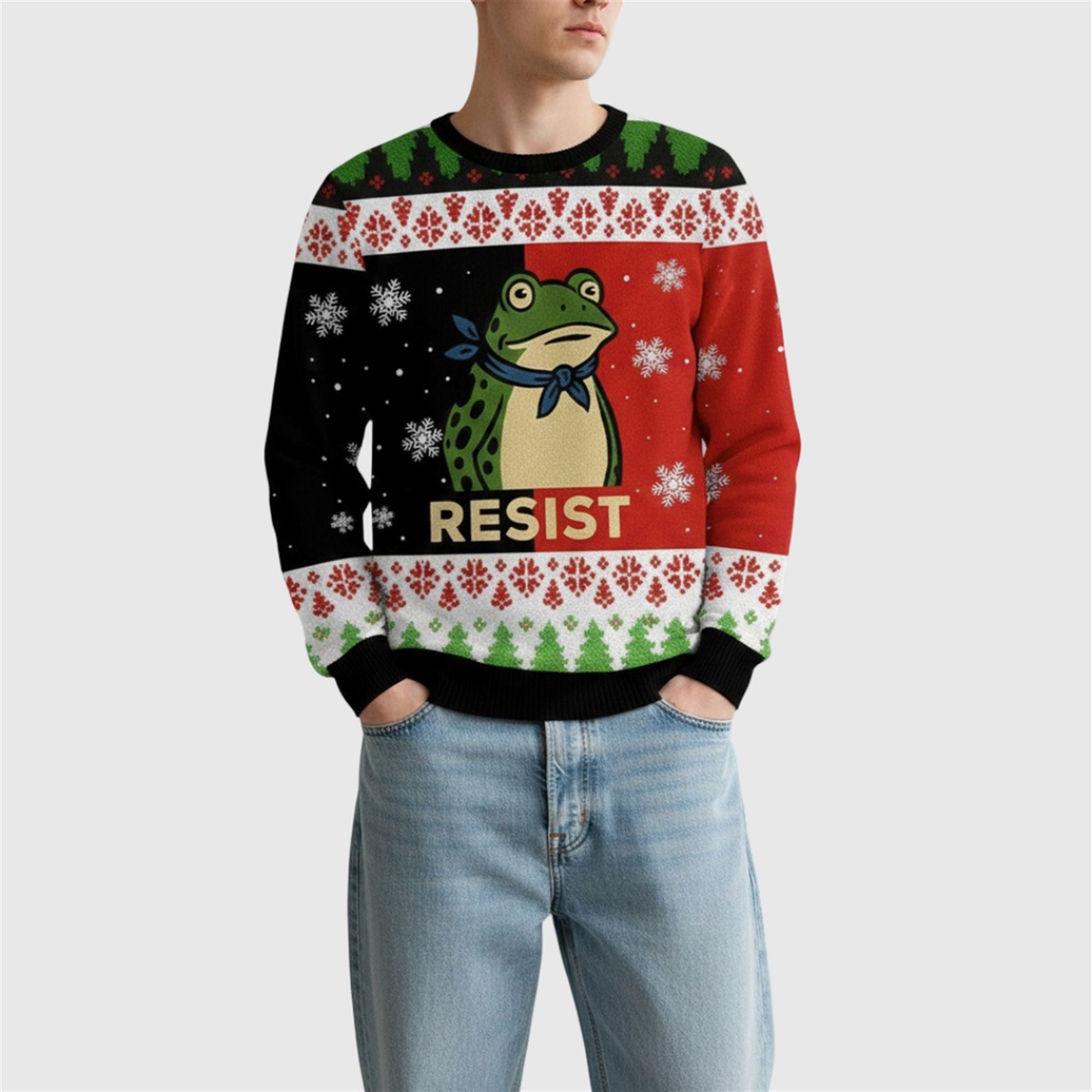 2026 Christmas Funny Frog Resist Ugly Sweater - Moonbestprint