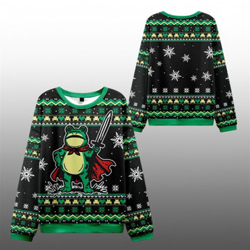 2026 Christmas Funny Frog Warrior Ugly Sweater - Moonbestprint
