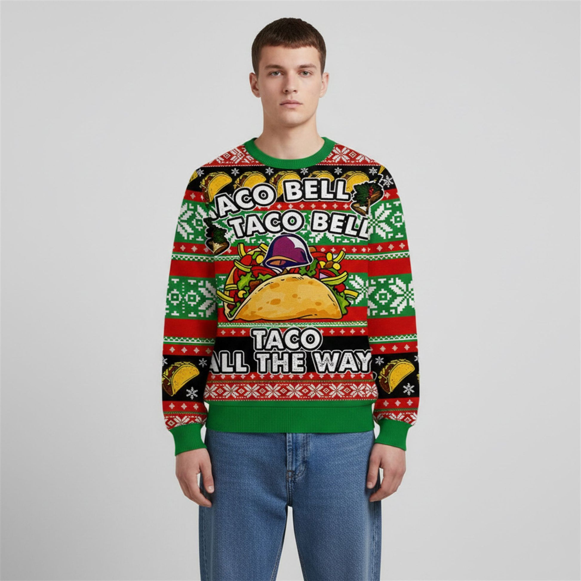 2026 Christmas Funny Mexican Taco Bell Ugly Sweater - Moonbestprint