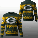 2025 Christmas GB Packers Festive Reindeer Tree Ugly Sweater – Moonbestprint