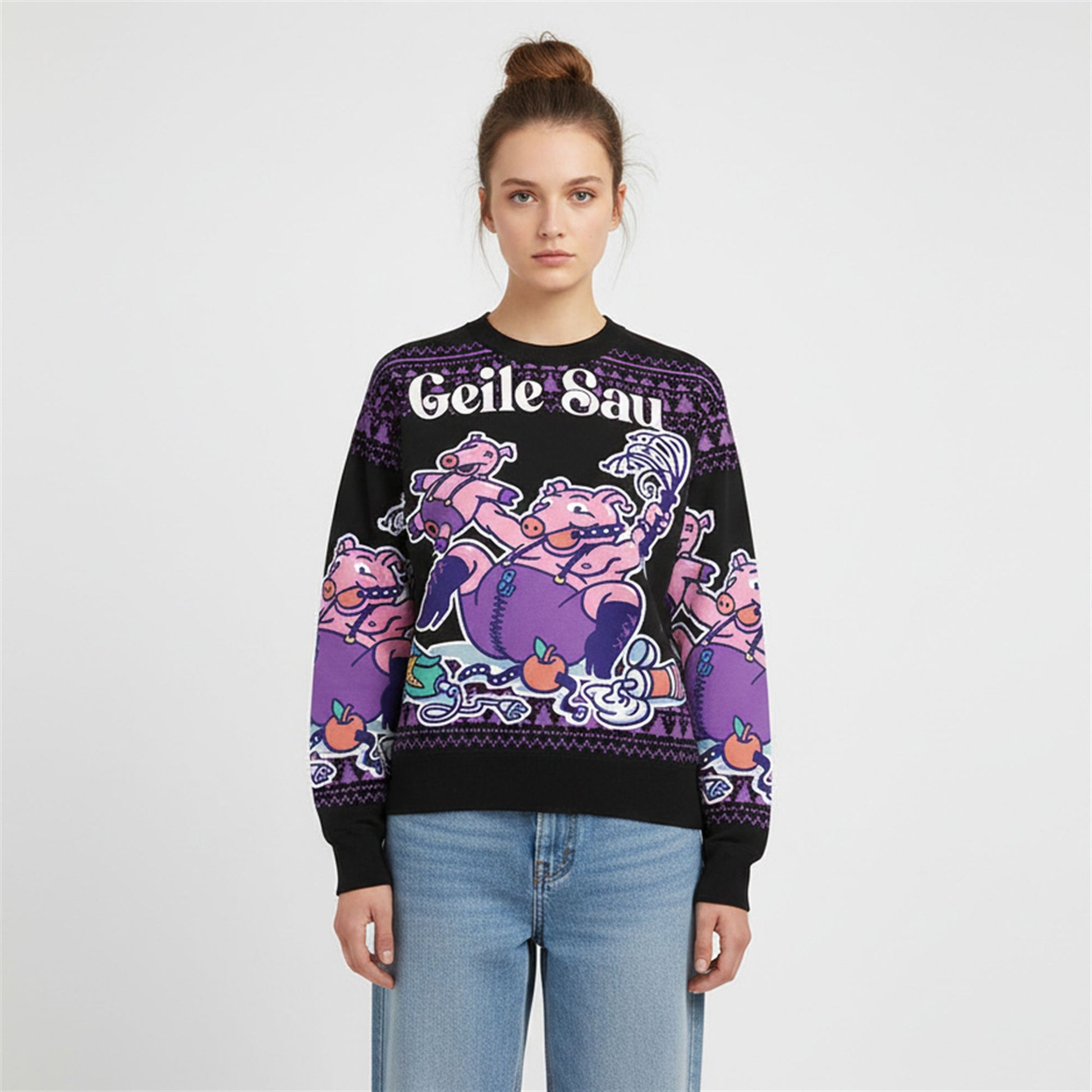2026 Christmas Geiler Sau Ugly Sweater - Moonbestprint