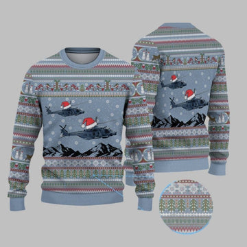 2026 Christmas German NH90 Sea Tiger Ugly Sweater - Moonbestprint