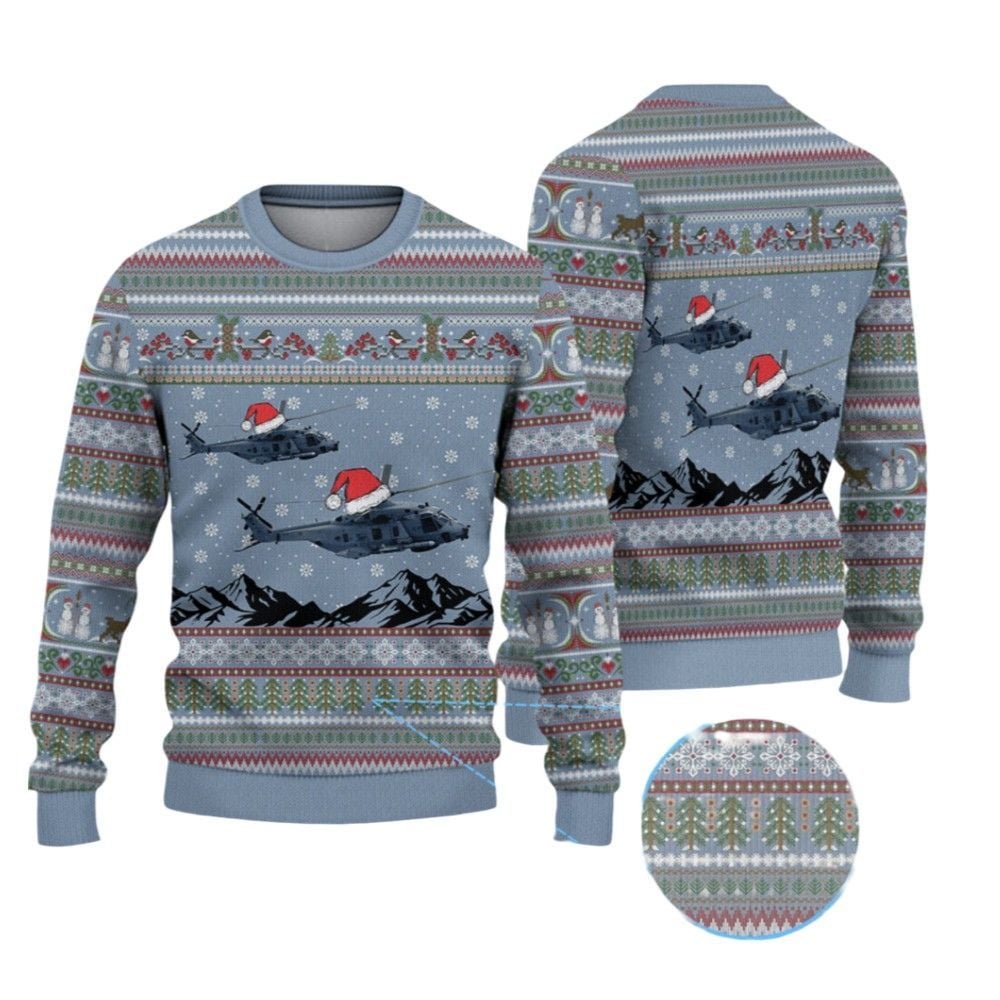 2026 Christmas German NH90 Sea Tiger Ugly Sweater - Moonbestprint