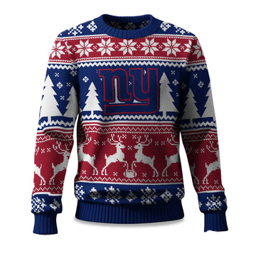 2025 Christmas Giants Reindeer Football Ugly Sweater – Moonbestprint