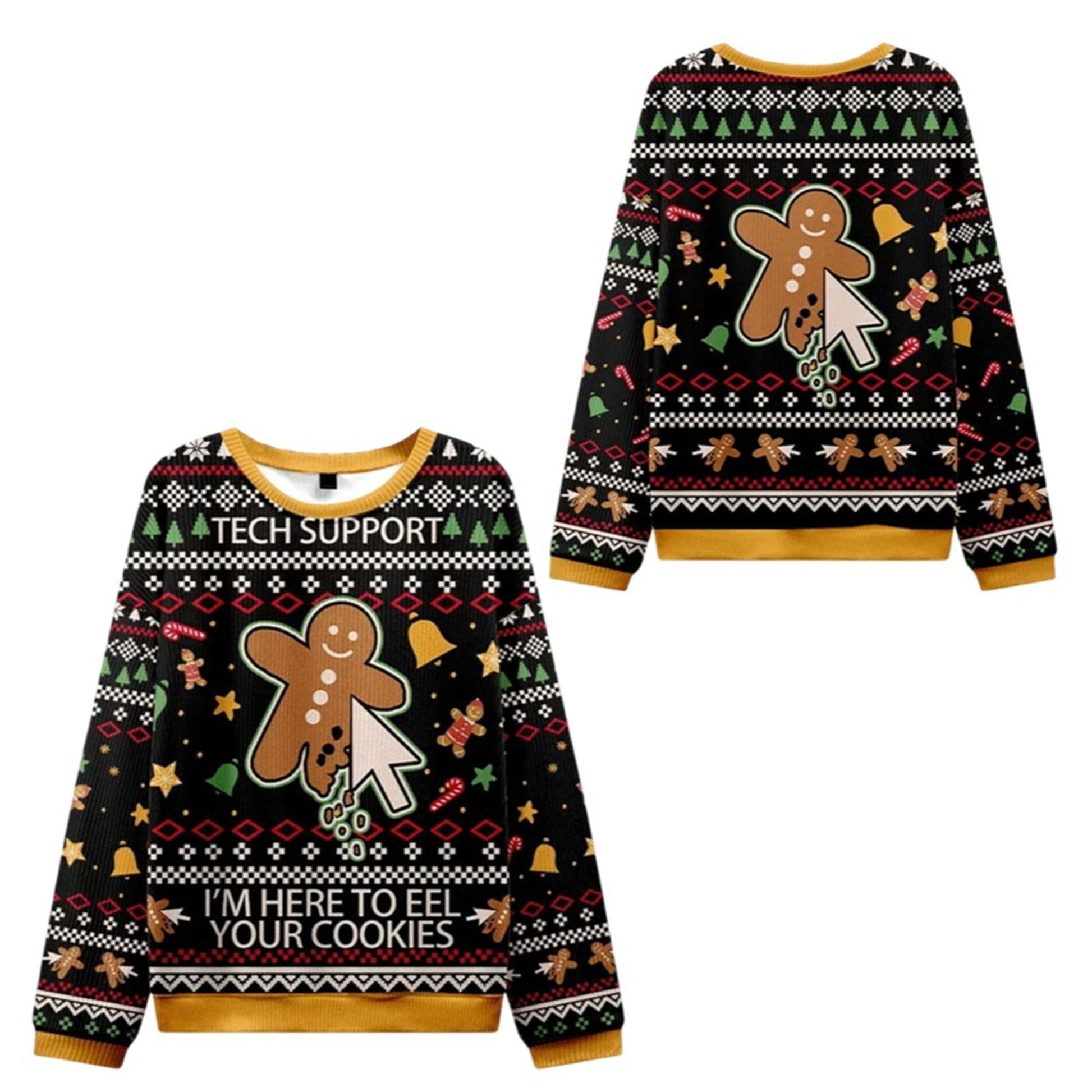 2026 Christmas Gingerbread I'm Here To Eel Your Cookies Ugly Sweater - Moonbestprint