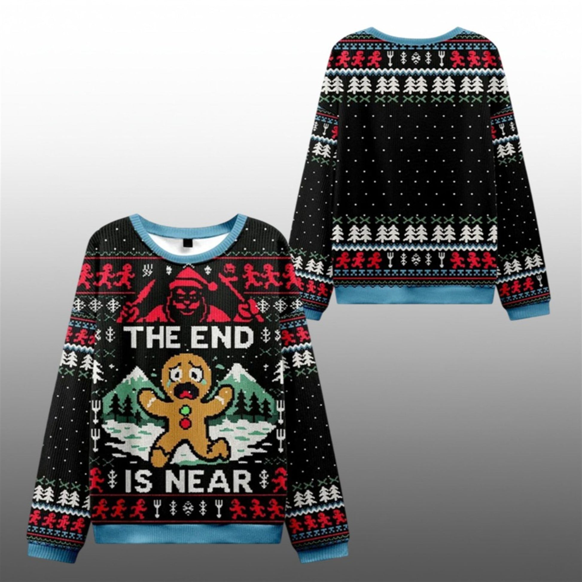 2026 Christmas Gingerbread Man Disaster Is Coming Ugly Sweater - Moonbestprint