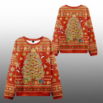 2026 Christmas Gingerbread Man Tree Ugly Sweater - Moonbestprint