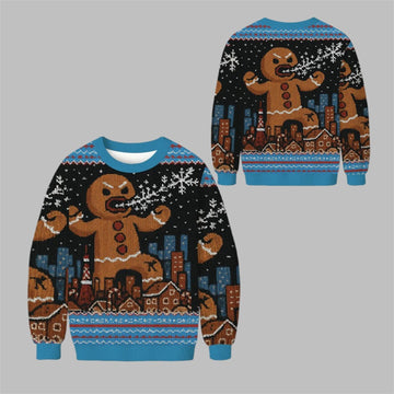 2026 Christmas Gingerbread Monster Ugly Sweater - Moonbestprint