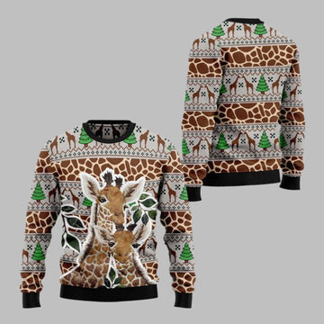2026 Christmas Giraffe Family Ugly Christmas Sweater - Moonbestprint