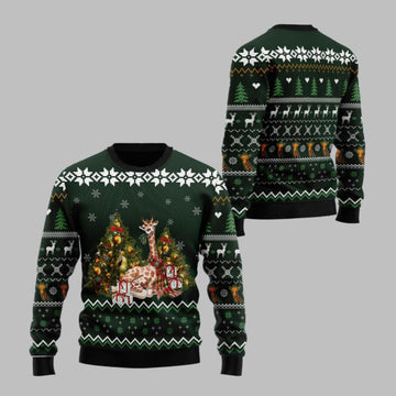 2026 Christmas Giraffe Holiday Ugly Christmas Sweater - Moonbestprint