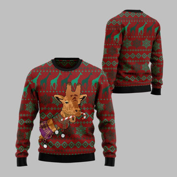 2026 Christmas Giraffe Winter Ugly Christmas Sweater - Moonbestprint