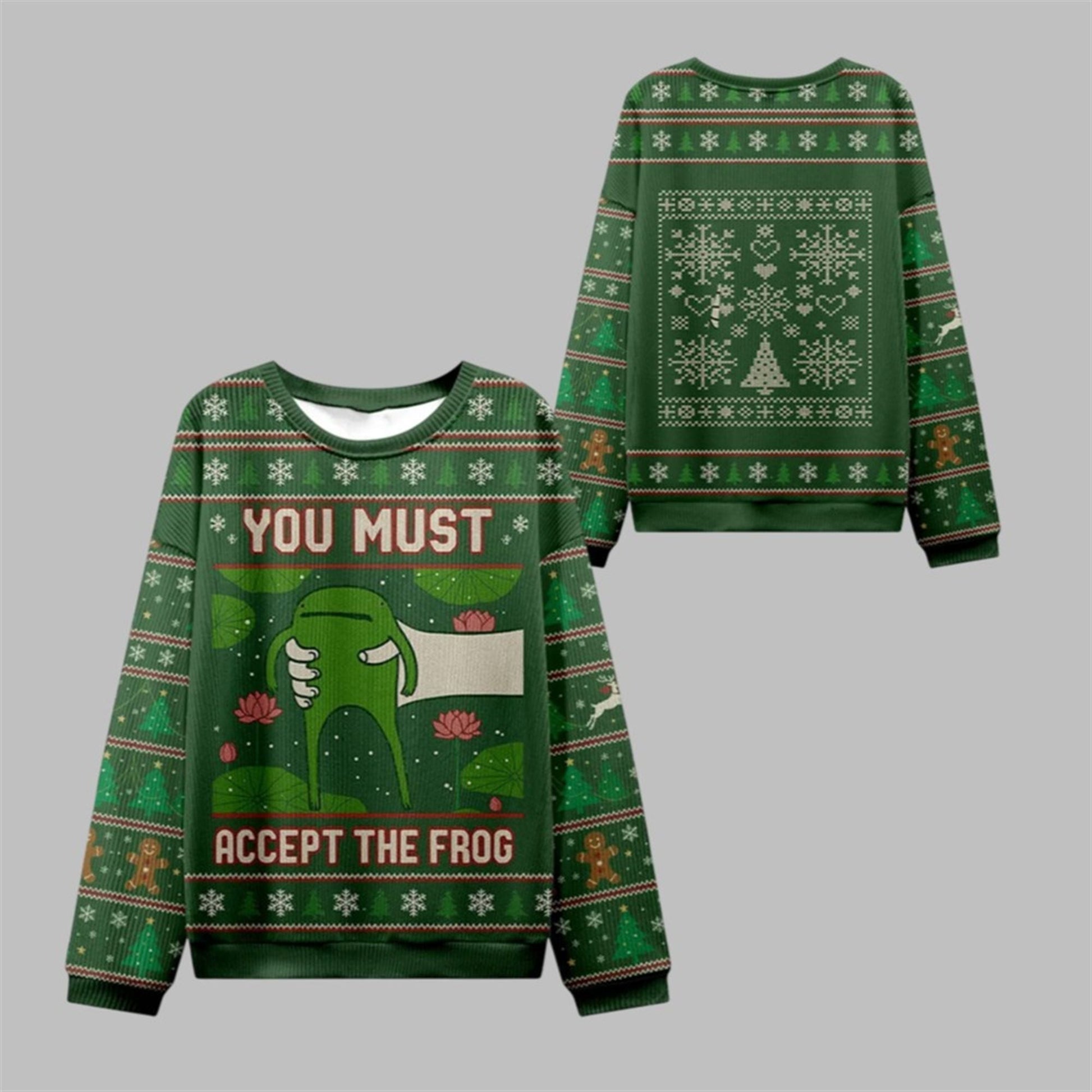 2026 Christmas Give You Frog Ugly Christmas Sweater - Moonbestprint