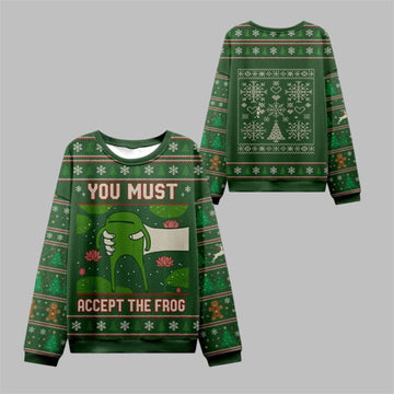 2026 Christmas Give You Frog Ugly Christmas Sweater - Moonbestprint