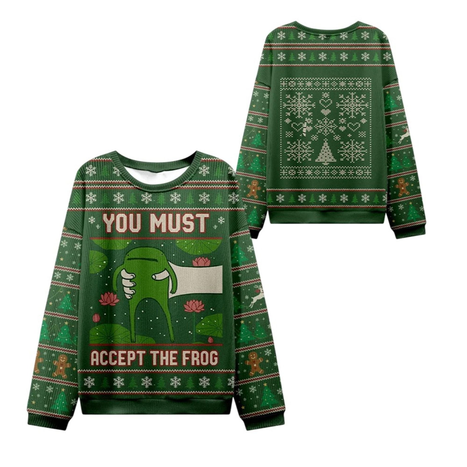 2026 Christmas Give You Frog Ugly Christmas Sweater - Moonbestprint