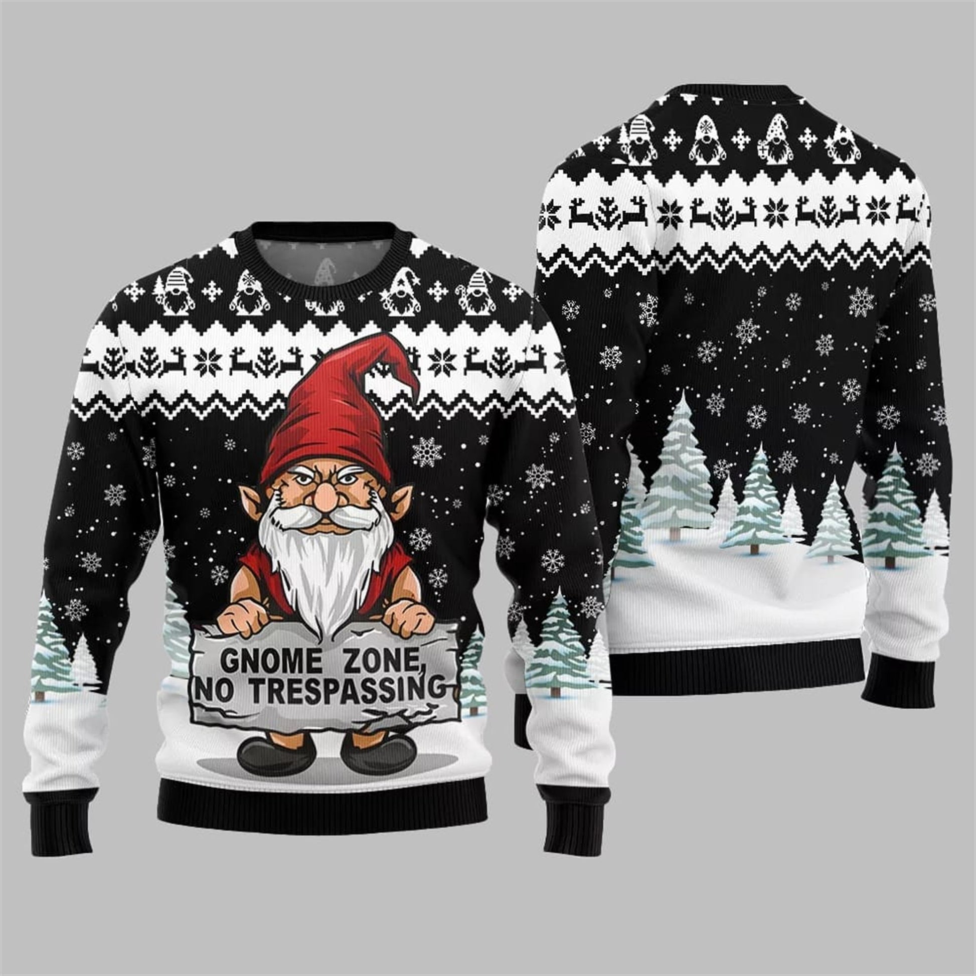 2026 Christmas Gnome Zone Ugly Christmas Sweater - Moonbestprint