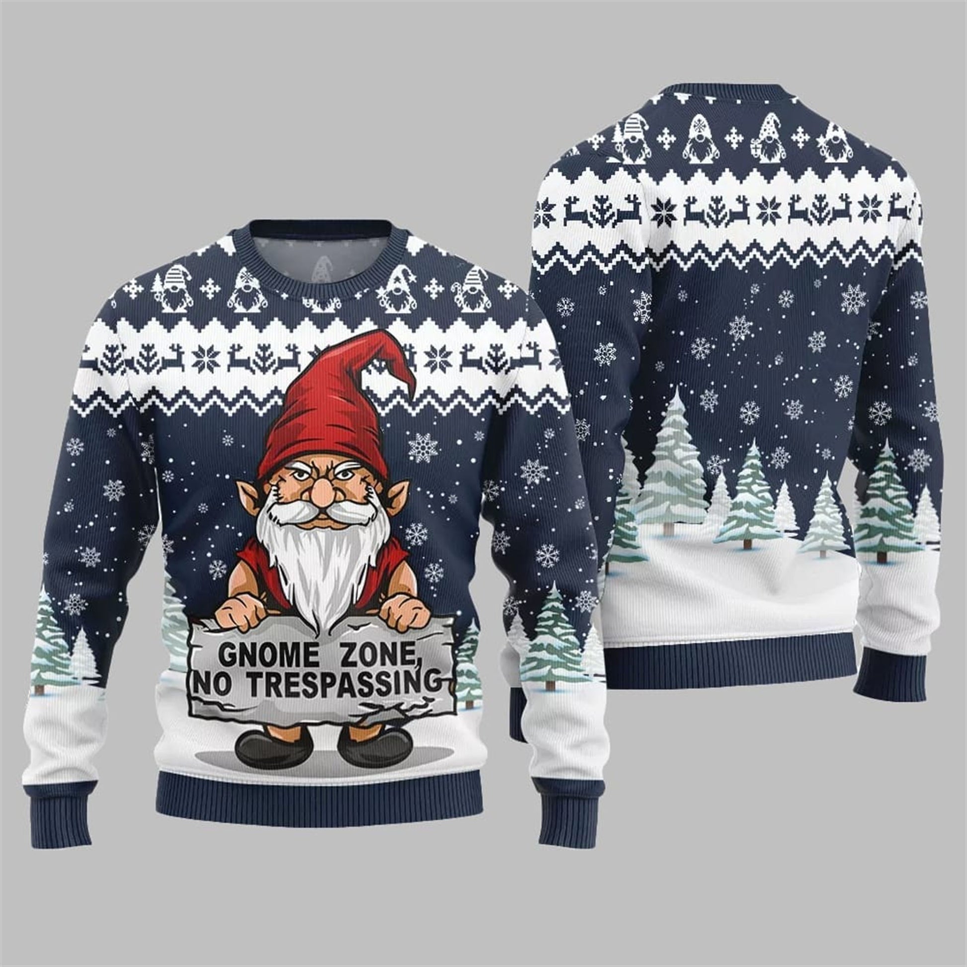 2026 Christmas Gnome Zone Ugly Christmas Sweater - Moonbestprint