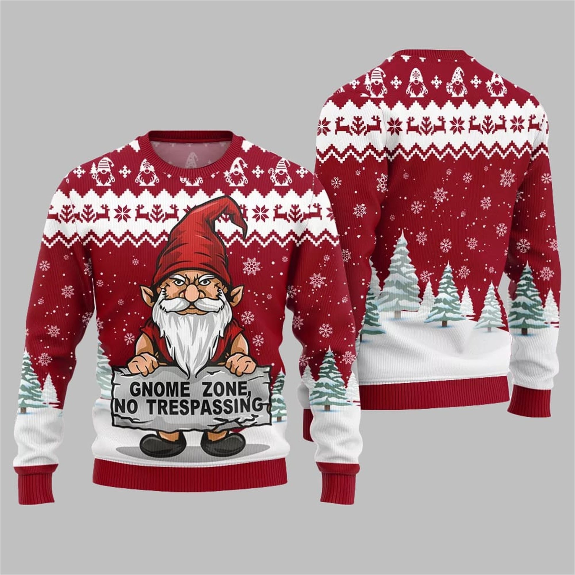 2026 Christmas Gnome Zone Ugly Christmas Sweater - Moonbestprint