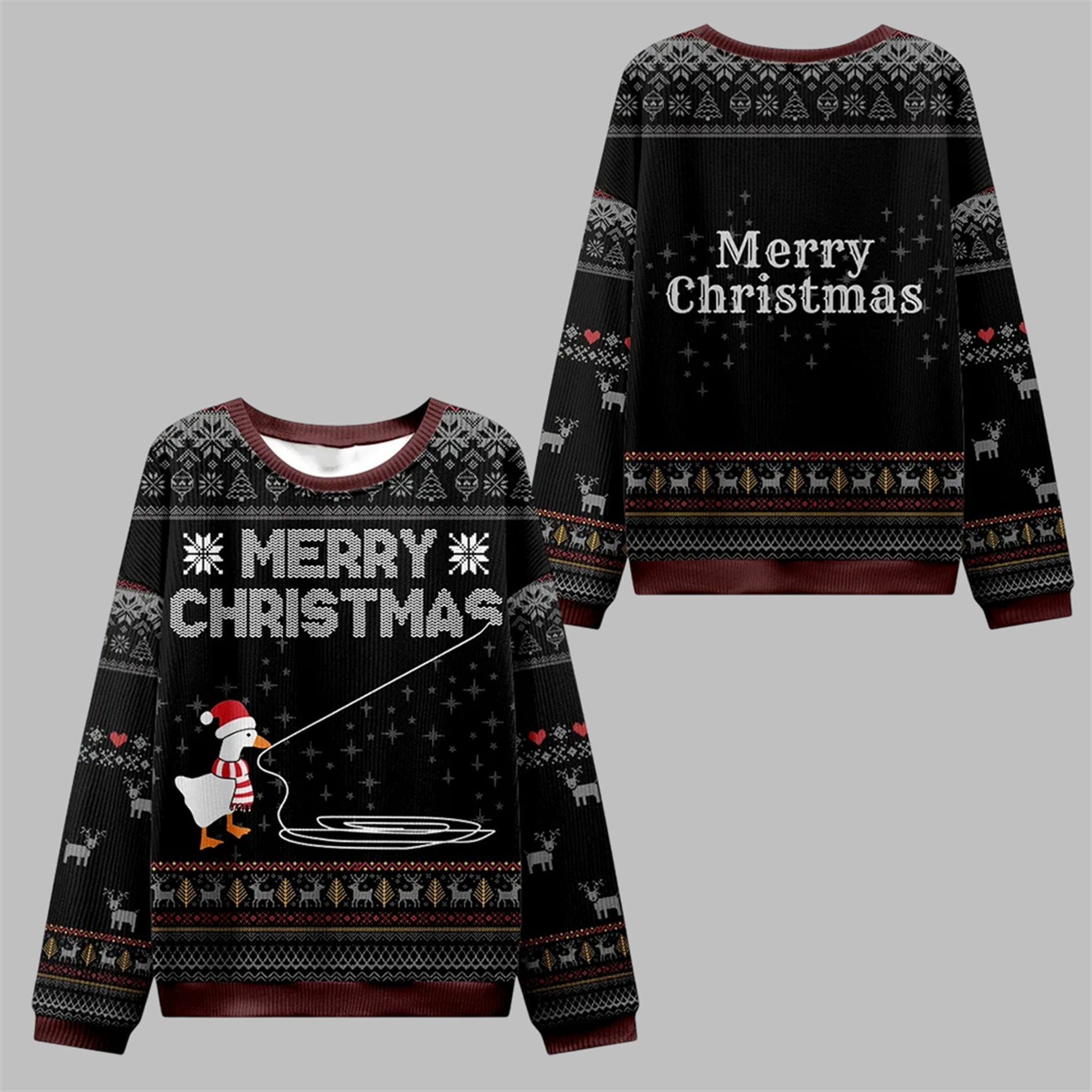 2026 Christmas Goose Pulling Out Its Wool Ugly Sweater - Moonbestprint