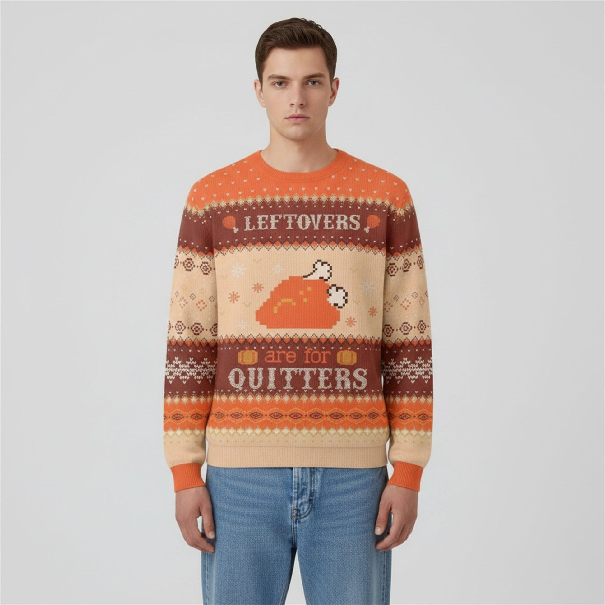 2026 Christmas Grant Leonard Leftovers Are For Quitters Ugly Sweater - Moonbestprint
