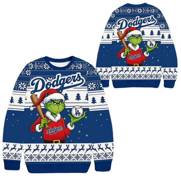2025 Christmas Grinch Los Angles Dodgers Ugly Sweater – Moonbestprint