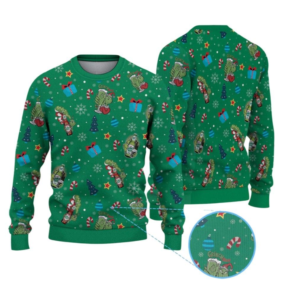 2026 Christmas Grnch Beer Christmas Ugly Sweater - Moonbestprint