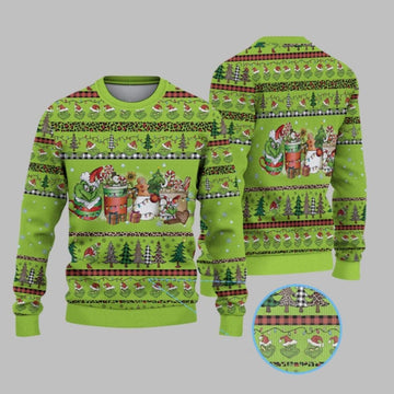 2026 Christmas Grnch Christmas Drink Christmas Ugly Sweater - Moonbestprint