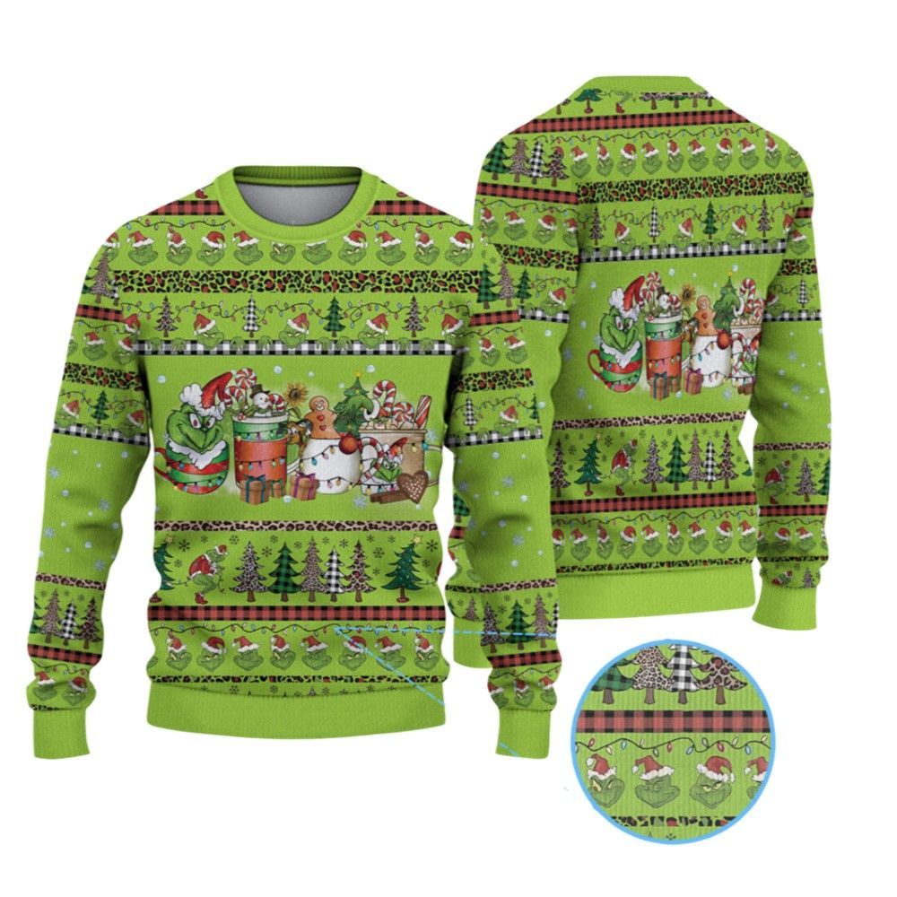2026 Christmas Grnch Christmas Drink Christmas Ugly Sweater - Moonbestprint